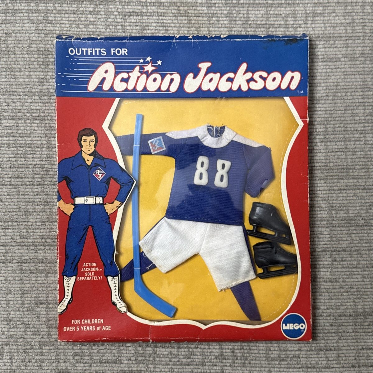 VINTAGE MEGO ACTION JACKSON HOCKEY OUTFIT FOR 8" ACTION FIGURES 1971 MEGO CORP.