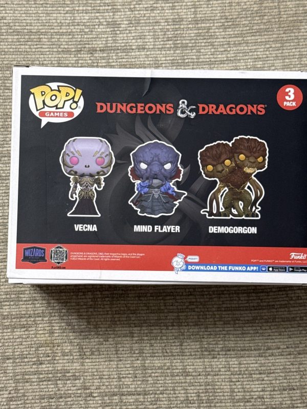 Funko Pop! Games Dungeons & Dragons Vecna, Mind Flayer, Demogorgon 3-Pack