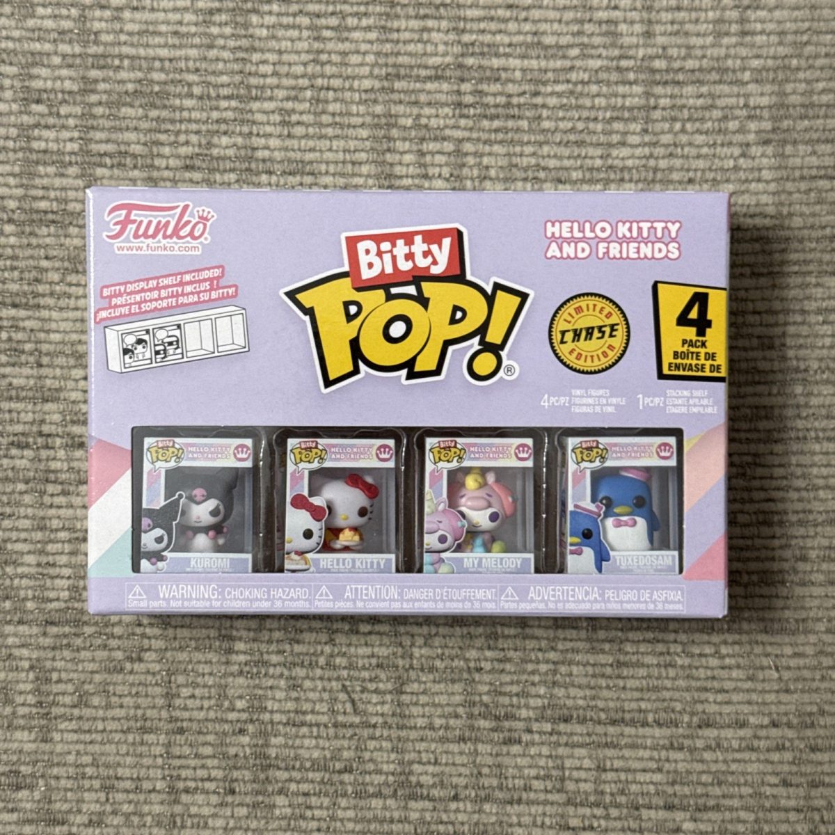 Sanrio Hello Kitty and Friends Kuromi Funko Bitty Pop! 4-Pack Tuxedosam Chase