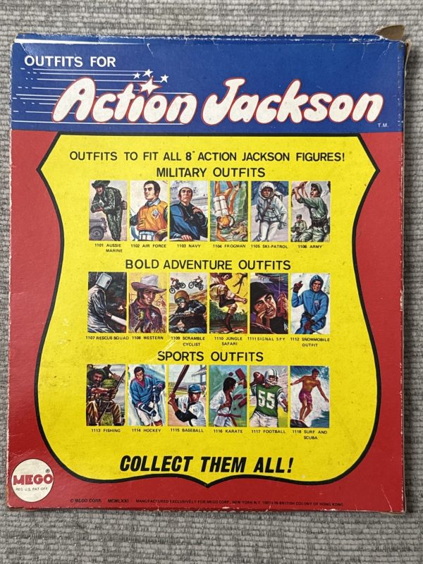 VINTAGE MEGO ACTION JACKSON HOCKEY OUTFIT FOR 8" ACTION FIGURES 1971 MEGO CORP.