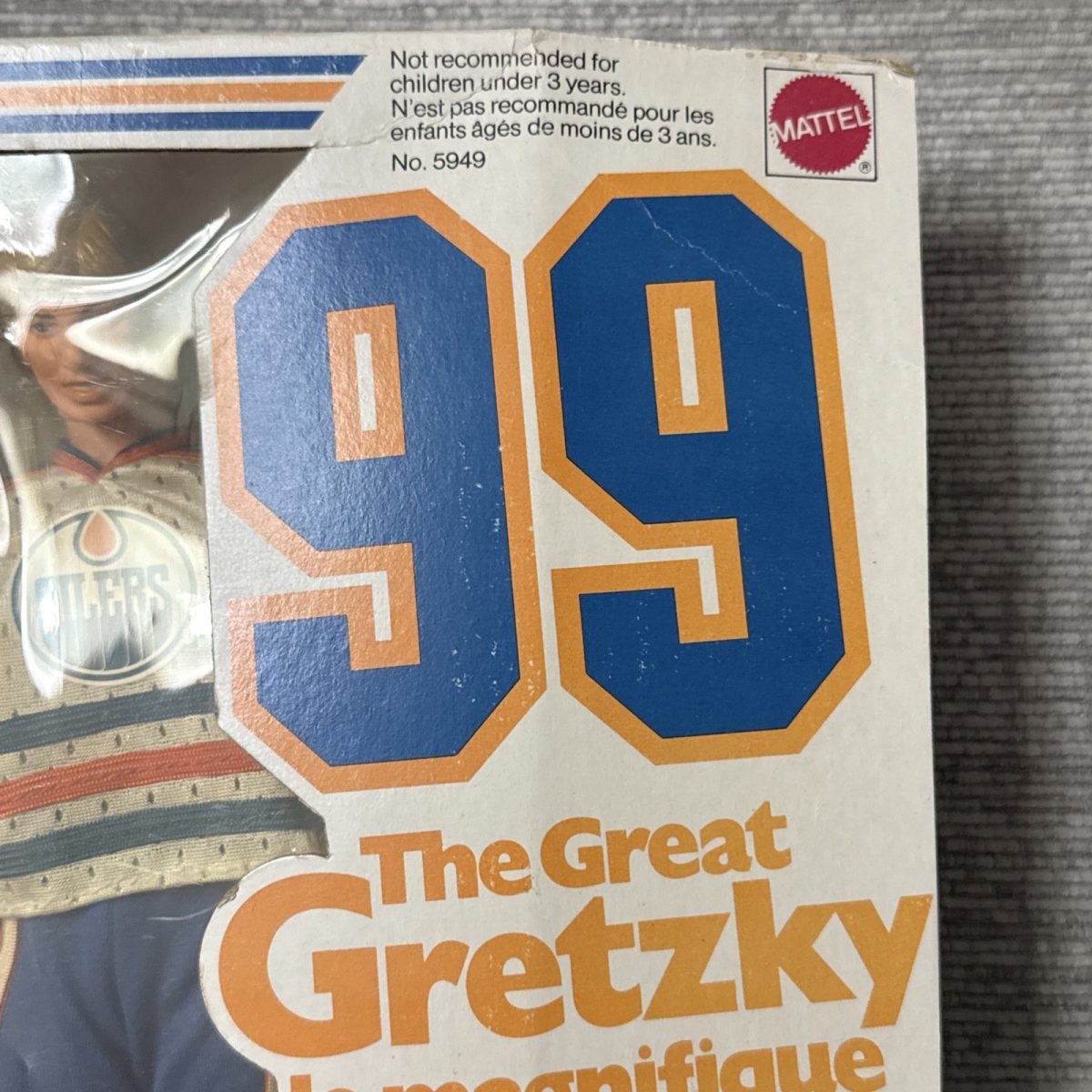 1983 Wayne Gretzky Mattel The Great Gretzky Doll Edmonton Oilers - Unopened