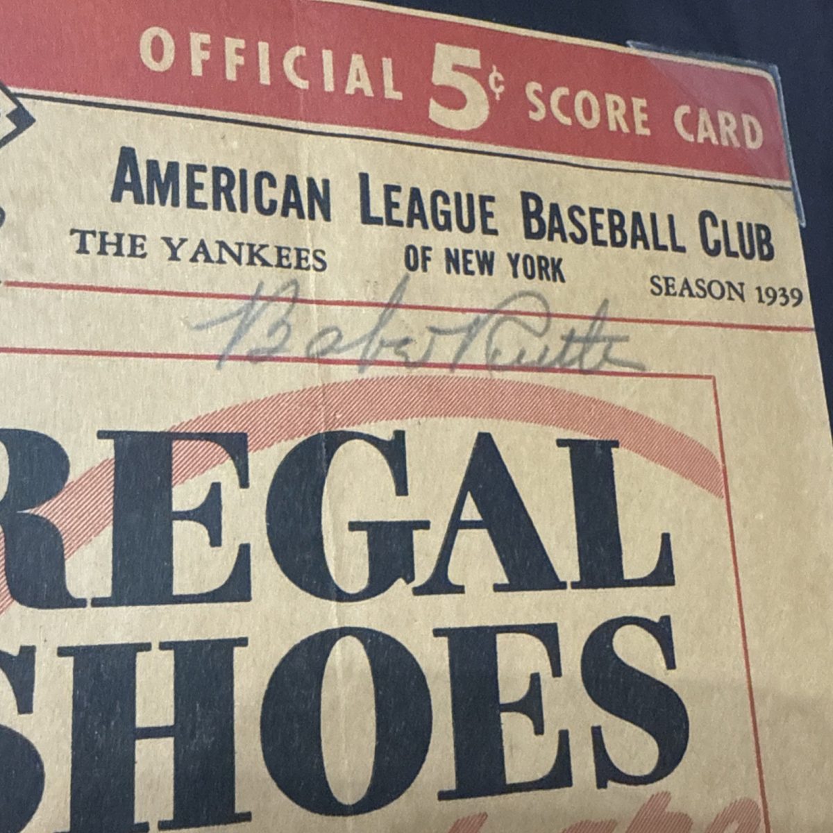 1939 Babe Ruth Multi-Signed New York Yankees Program PSA/DNA Gem Mint 10 Auto