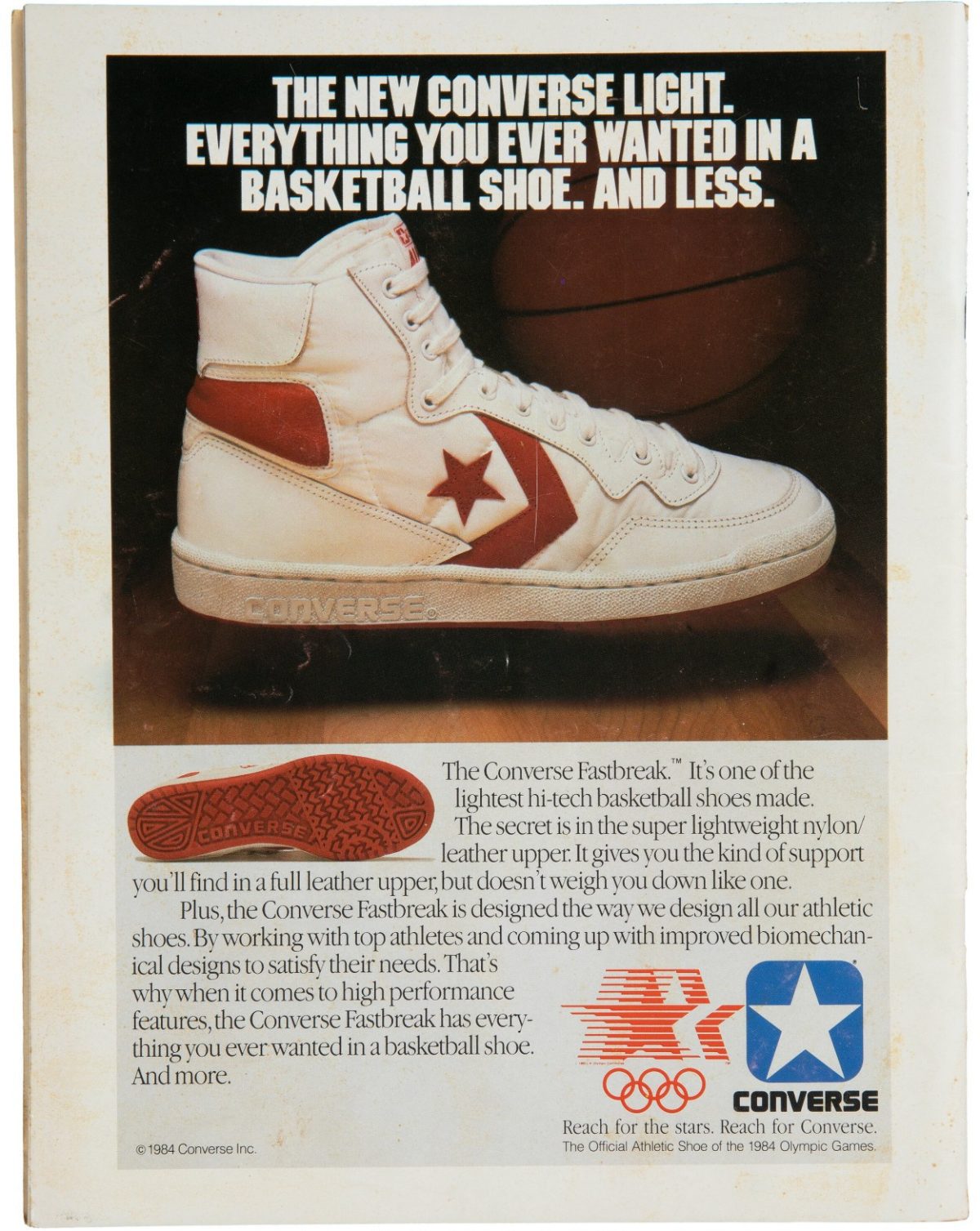1984 Michael Jordan Signed USA Olympic Team vs. NBA All-Stars Program & Ticket