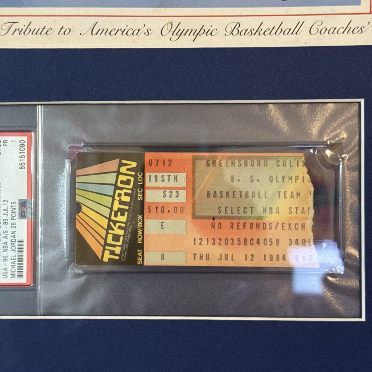 1984 Michael Jordan Signed USA Olympic Team vs. NBA All-Stars Program & Ticket