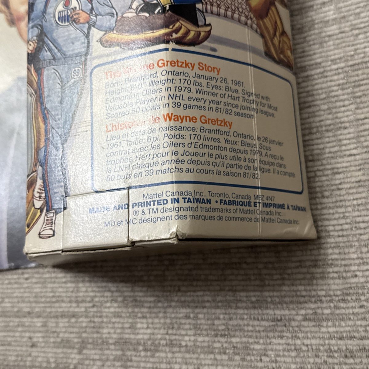 1983 Wayne Gretzky Mattel The Great Gretzky Doll Edmonton Oilers - Unopened