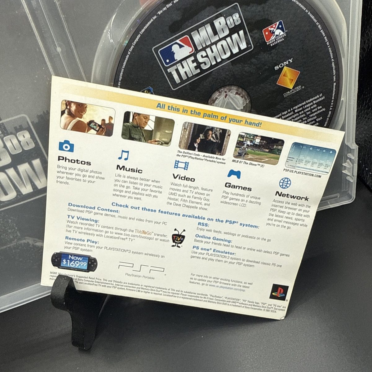 MLB 08: The Show (Sony PlayStation 2, 2008) CIB Manual + Insert