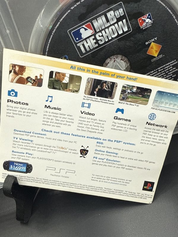 MLB 08: The Show (Sony PlayStation 2, 2008) CIB Manual + Insert