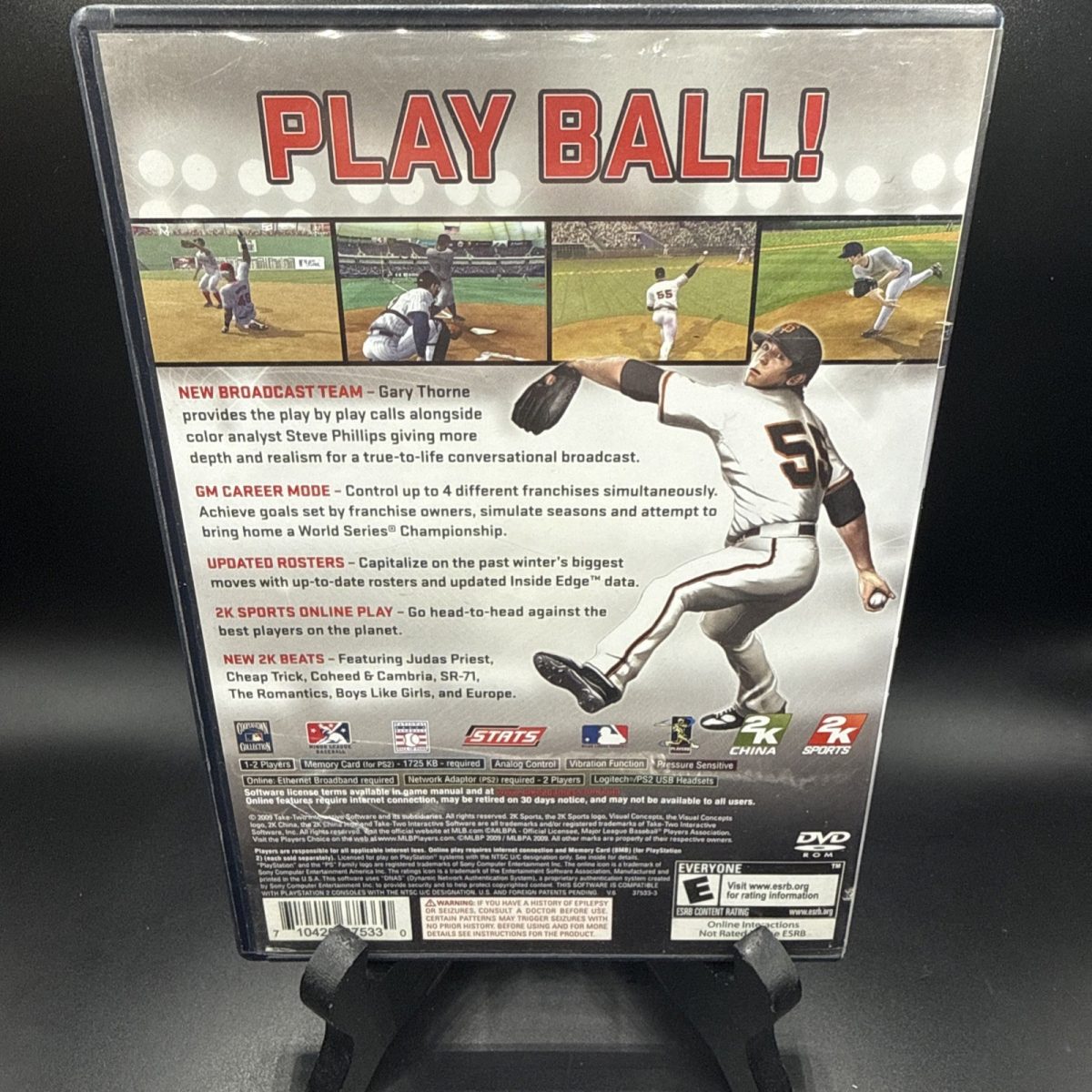 Major League Baseball MLB 2K9 PlayStation 2 PS2 No Manual Working Game Nice