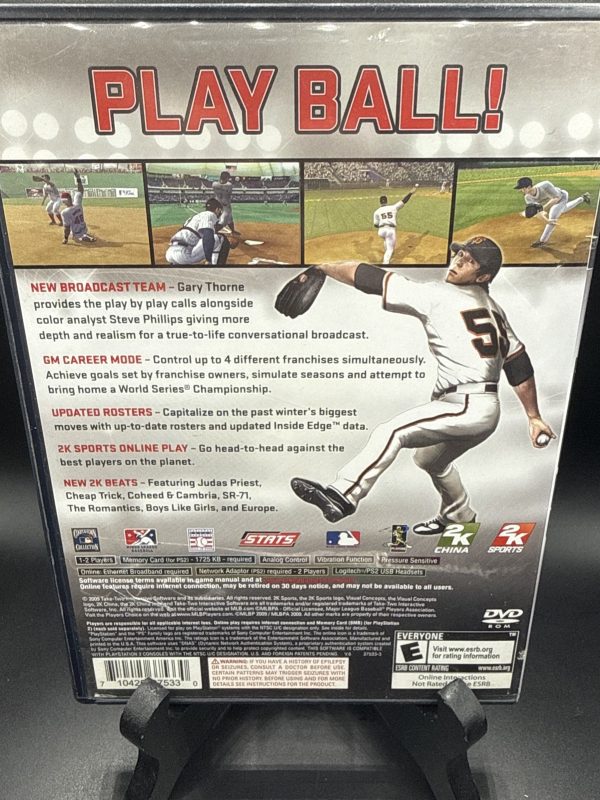 Major League Baseball MLB 2K9 PlayStation 2 PS2 No Manual Working Game Nice