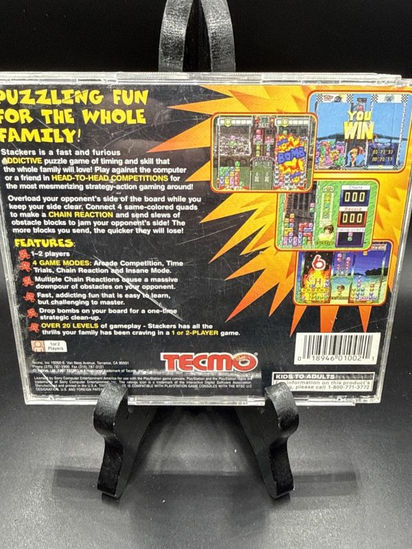 Tecmo Stackers (Sony PlayStation 1, 1997) CIB Complete With Manual Tested