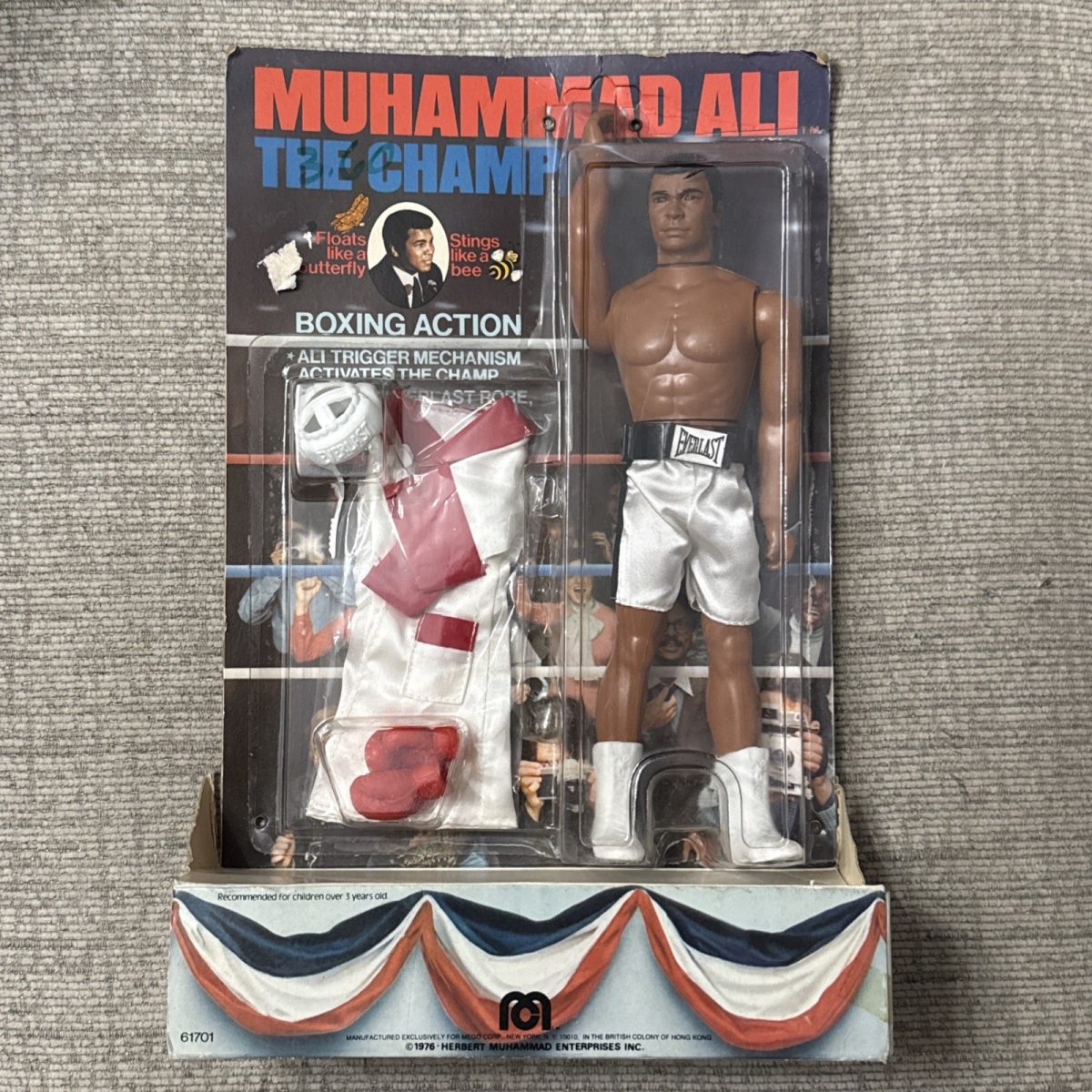 VTG 1976 Mego Muhammad Ali “The Champ” Action Figure – Sealed w/ Gear