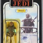 1983 Star Wars ROTJ Weequay Action Figure 65B Card Back Unpunched Kenner MINT