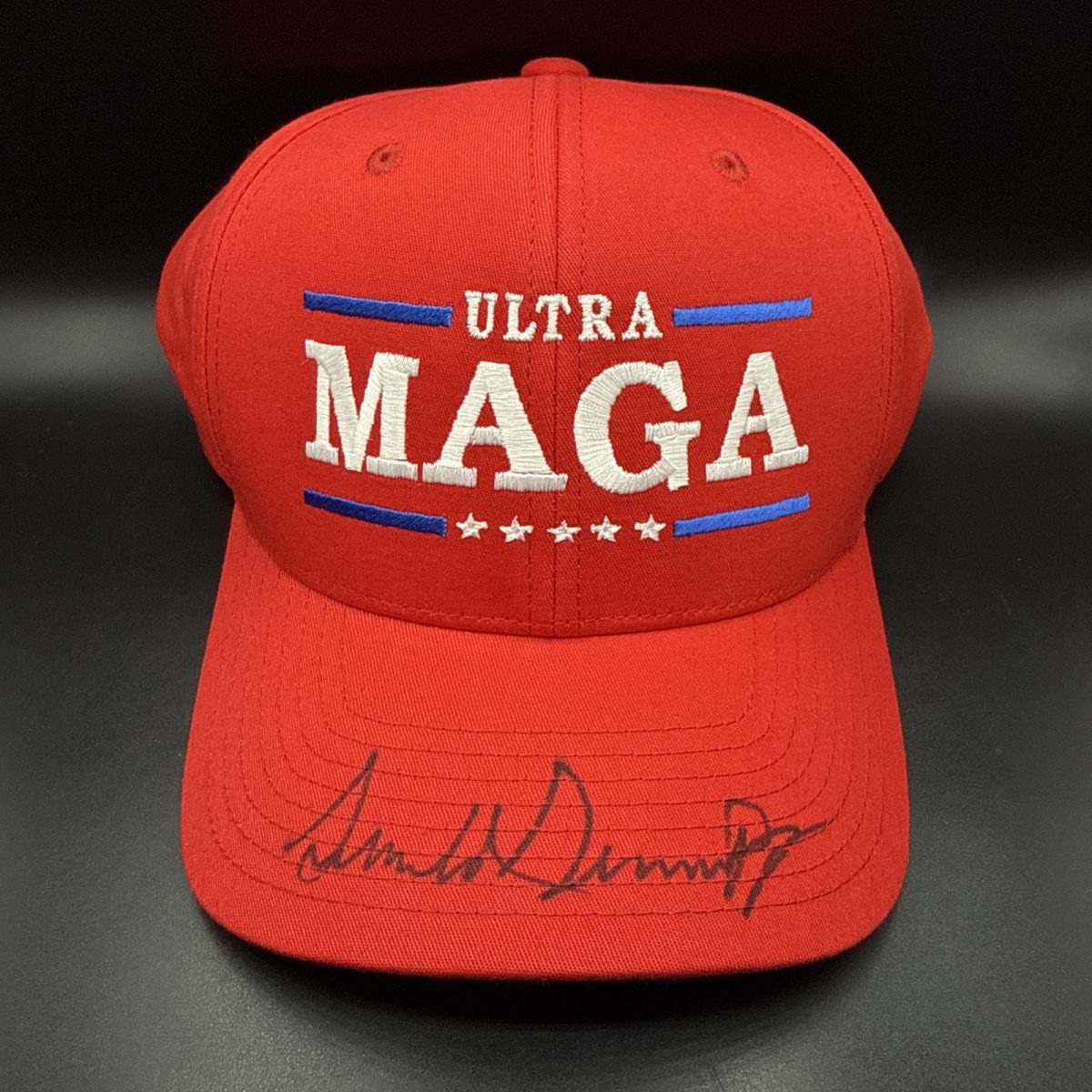President Donald Trump Hand Signed Ultra MAGA Hat Autograph With COA