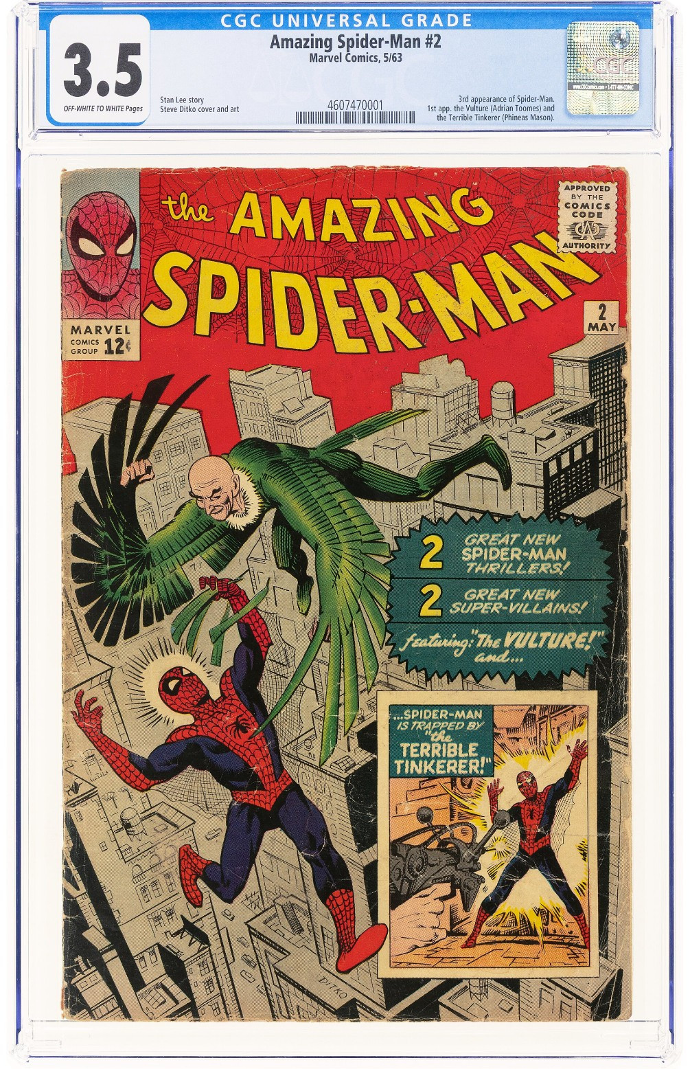 The Amazing Spider-Man #2 (Marvel Comics May 1963) CGC 3.5