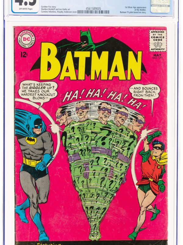 Batman #171 CGC VG+ 4.5 Off White Pages 1st Silver Age Riddler Appearance!