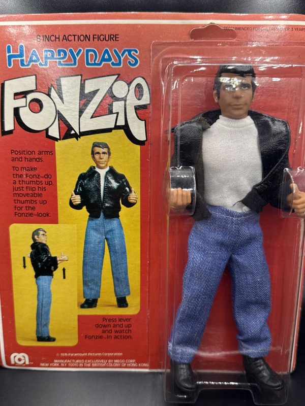 1976 Mego Fonzi Happy Days 8 Inch Action Figure Sealed Unpunched Movable Thumbs