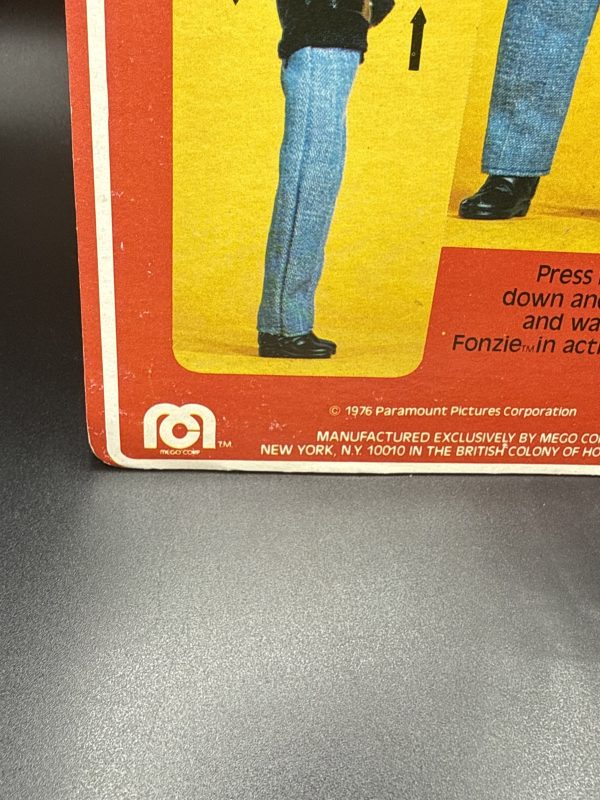 1976 Mego Fonzi Happy Days 8 Inch Action Figure Sealed Unpunched Movable Thumbs