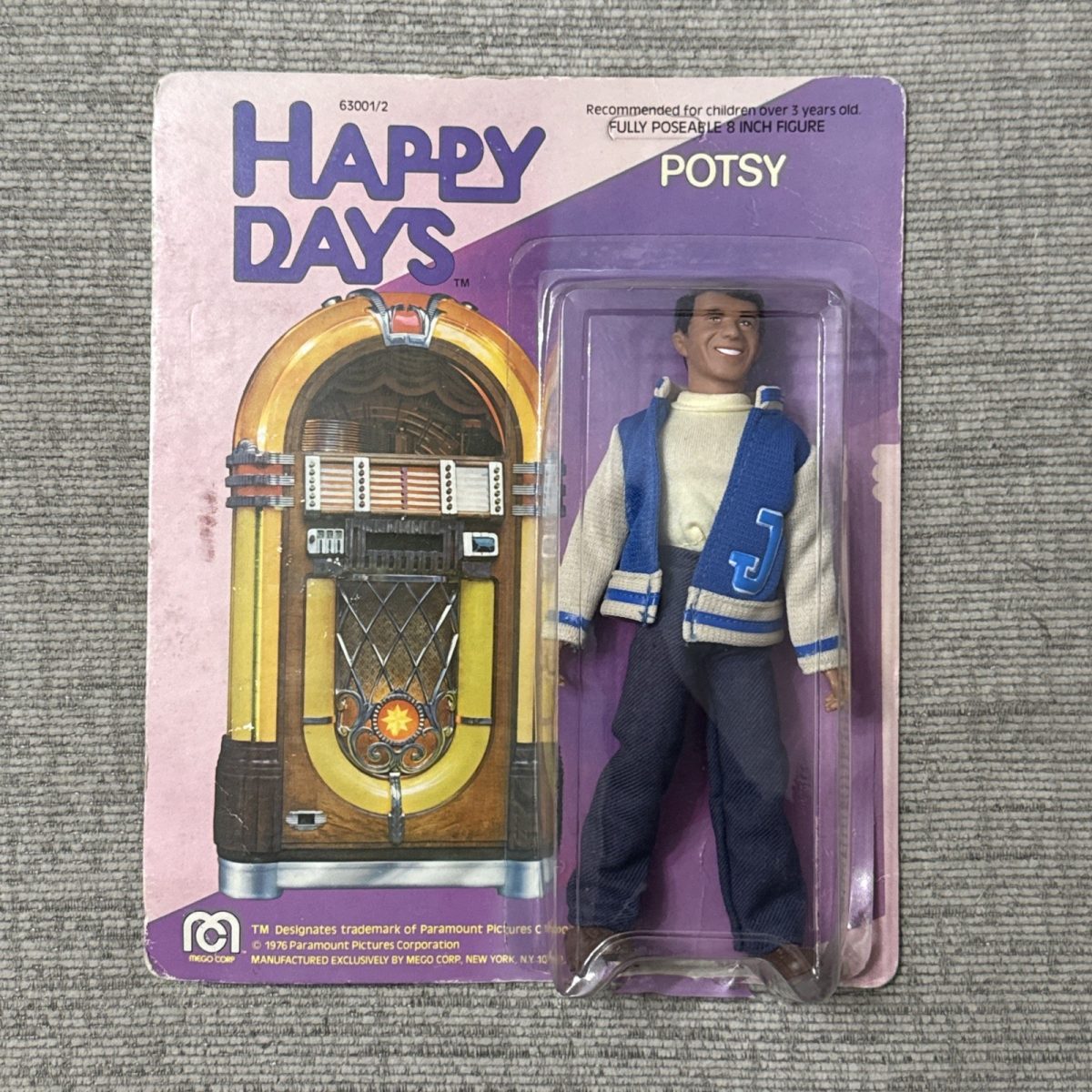 Vintage 1976 Happy Days MEGO Doll Figure Potsy New Unpunched