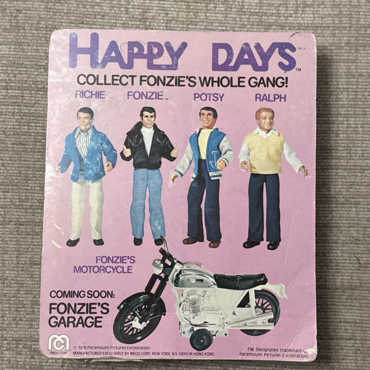 Vintage 1976 Happy Days MEGO Doll Figure Potsy New Unpunched