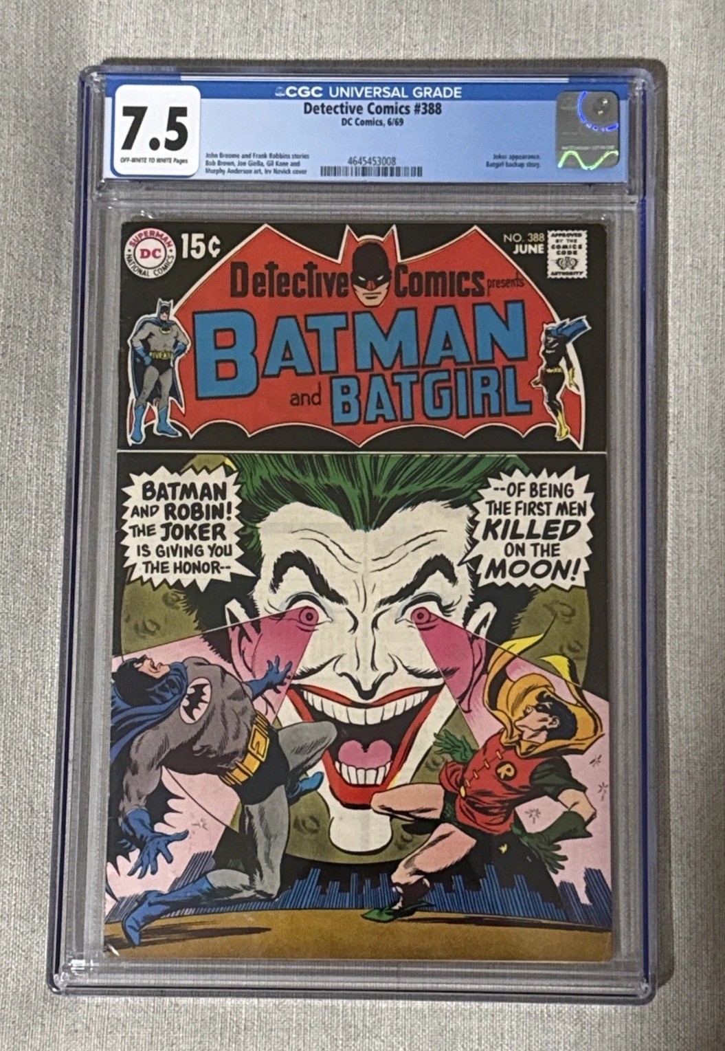 Detective Comics #388 (DC Comics June 1969) CGC 7.5. Joker Cover