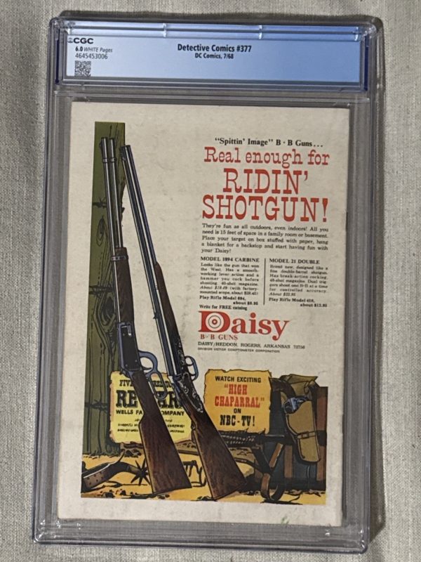 Detective Comics #377 (1968) DC Comics CGC 6.0 Riddler Just Graded