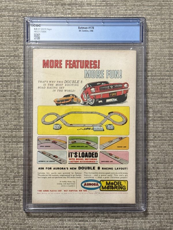 BATMAN #178 CGC 4.0 DC Comics 1966 Affordable Silver Age Comic Book