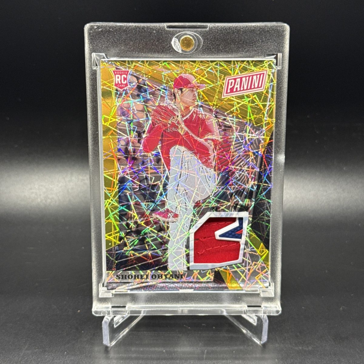 2018 PANINI NATIONAL VIP SHOHEI OHTANI GOLD JERSEY PATCH TAG RC #46 NM #/5