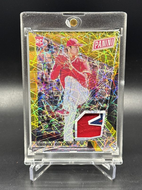 2018 PANINI NATIONAL VIP SHOHEI OHTANI GOLD JERSEY PATCH TAG RC #46 NM #/5