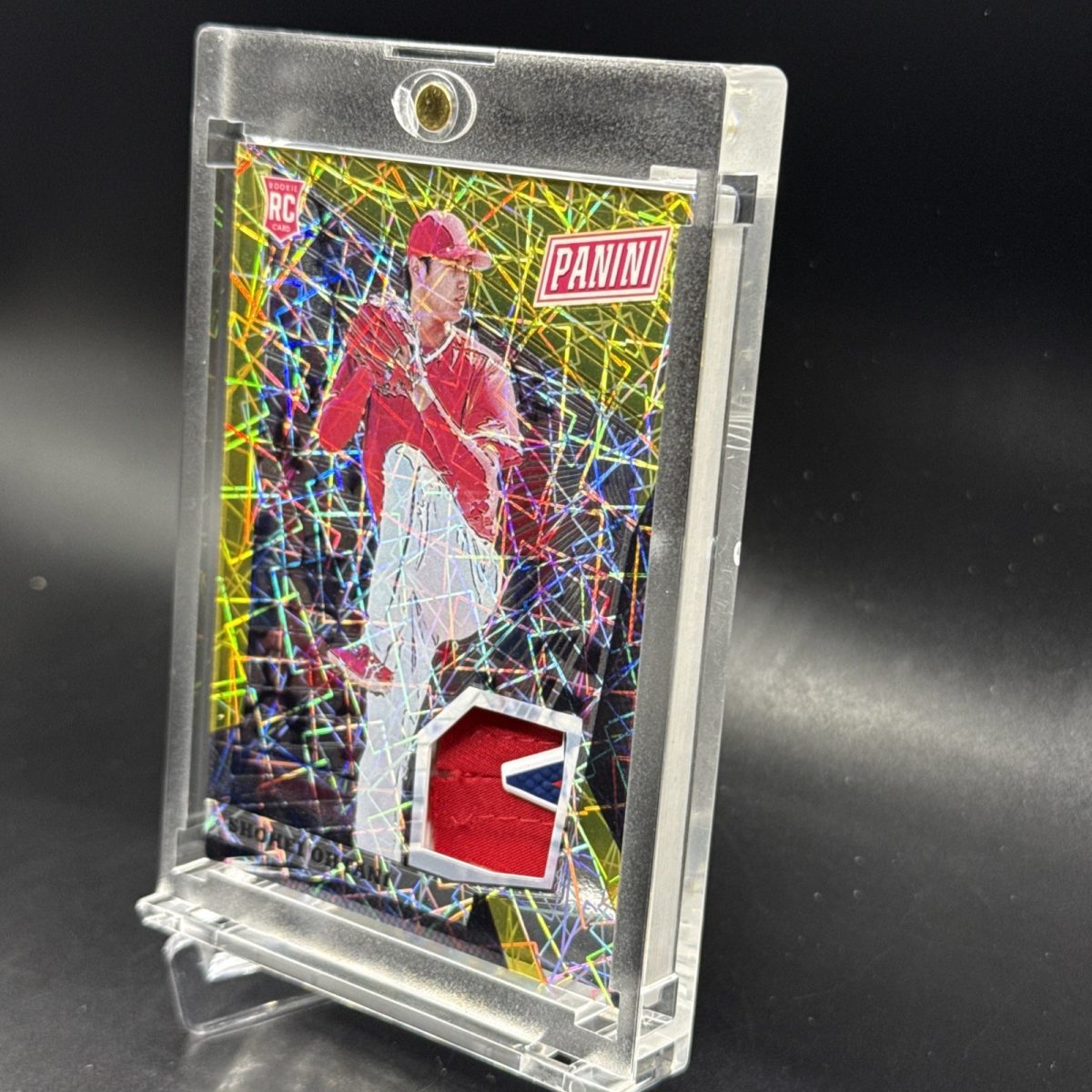 2018 PANINI NATIONAL VIP SHOHEI OHTANI GOLD JERSEY PATCH TAG RC #46 NM #/5