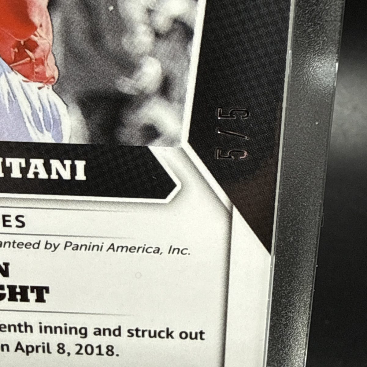 2018 PANINI NATIONAL VIP SHOHEI OHTANI GOLD JERSEY PATCH TAG RC #46 NM #/5