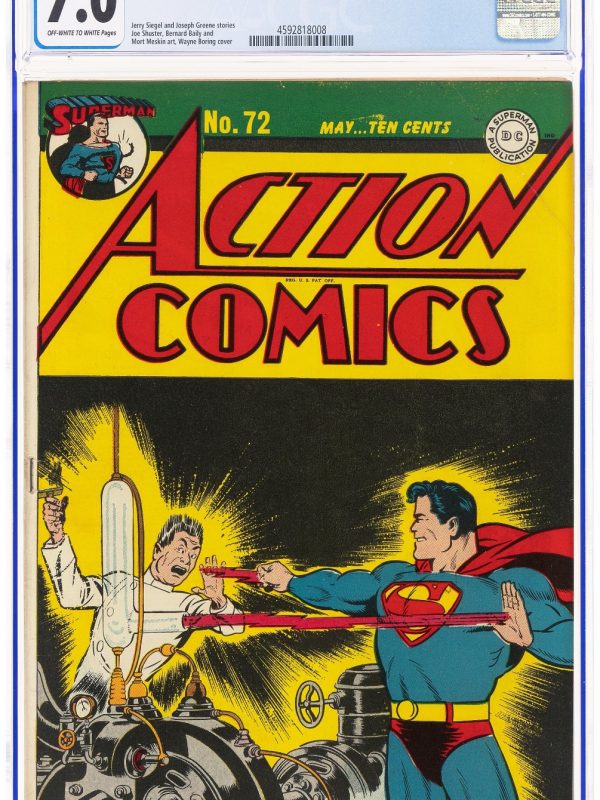 Action Comics #72 (DC, 1944) CGC FN/VF 7.0 GOLDEN AGE Wayne Boring Cover