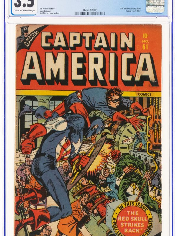 Captain America Comics #61 CGC 3.5 Timely 1947 Red Skull Bondage Golden Age