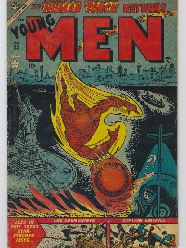 Young Men #25 Atlas Marvel 1954 Human Torch Sub Mariner Captain America