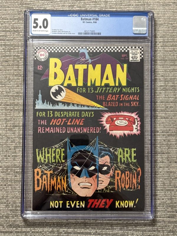 Batman #184 CGC 5.0 DC COMICS 1966 Sheldon Moldoff Cover