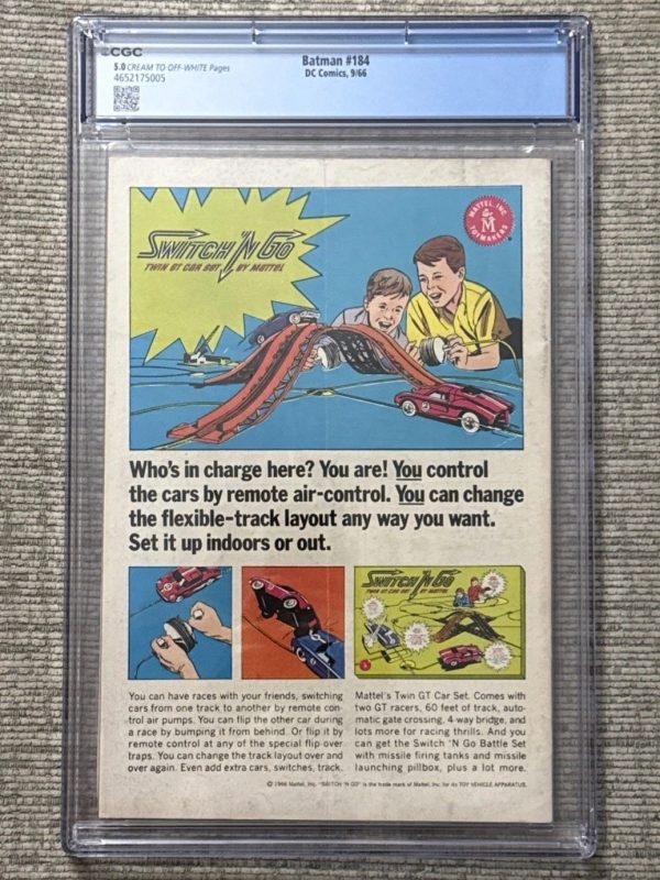 Batman #184 CGC 5.0 DC COMICS 1966 Sheldon Moldoff Cover