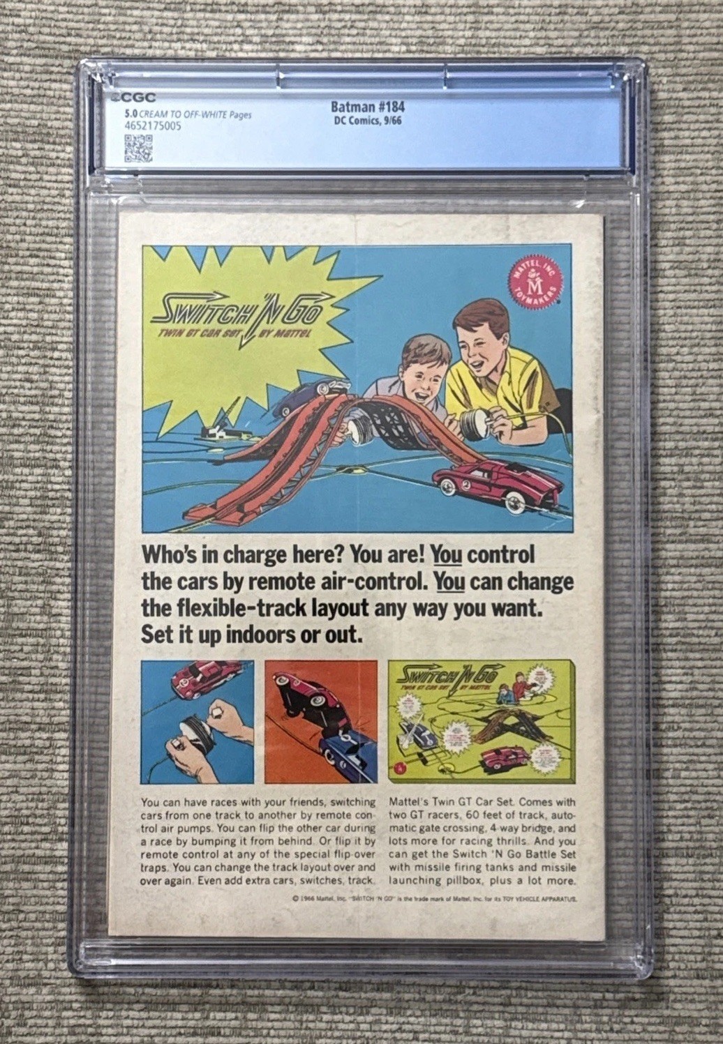 Batman #184 CGC 5.0 DC COMICS 1966 Sheldon Moldoff Cover