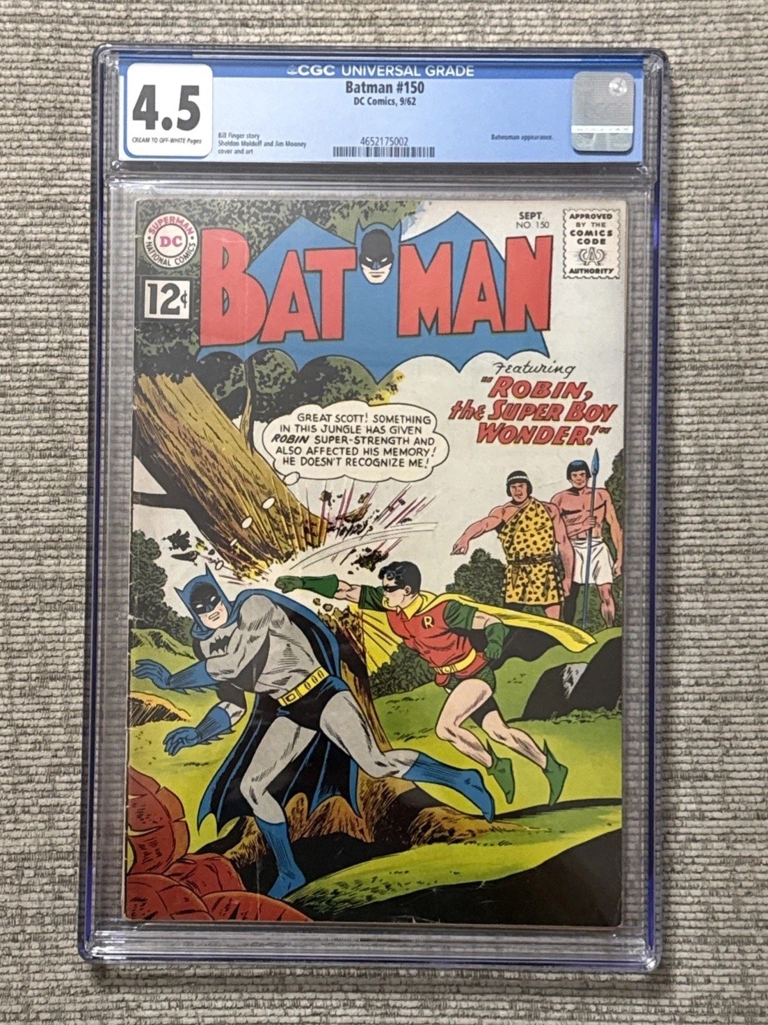 Batman #150 - CGC 4.5 DC 1962 Robin Super Boy Adventure Batwoman Appearance