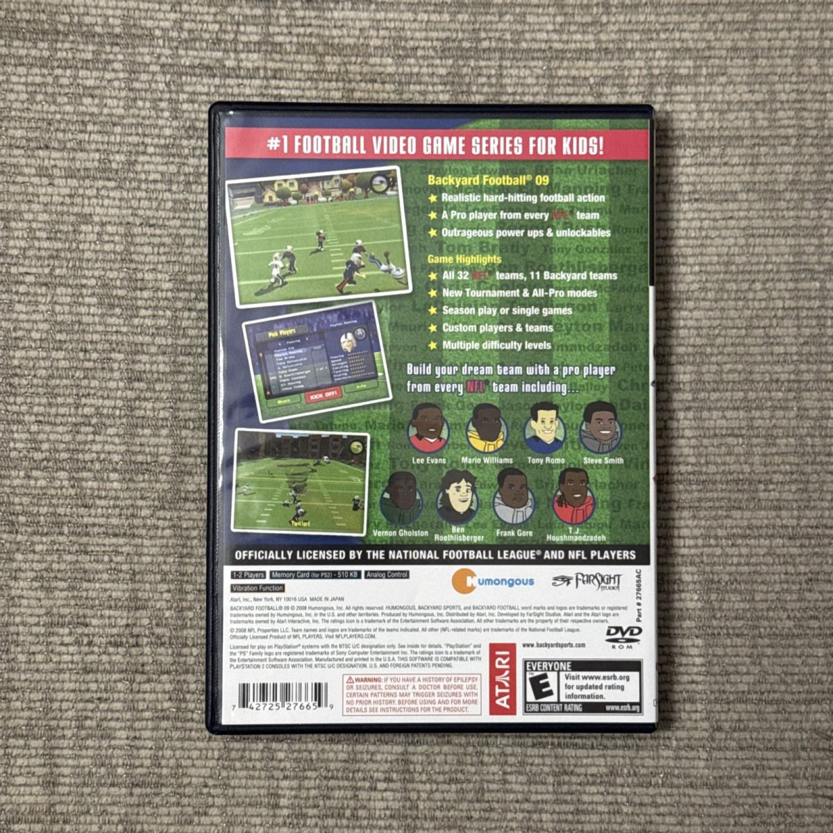 PlayStation 2 Backyard Football '09 complete CIB PS2 Tom Brady