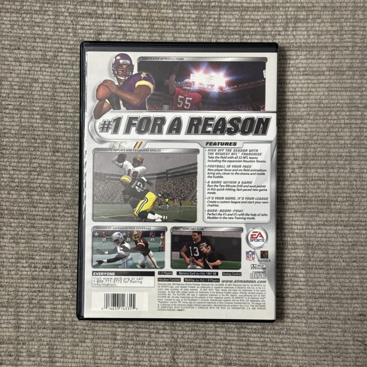 Madden NFL 2002 (Sony PlayStation 2, PS2) Complete CIB Tested