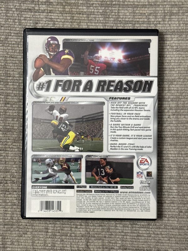Madden NFL 2002 (Sony PlayStation 2, PS2) Complete CIB Tested