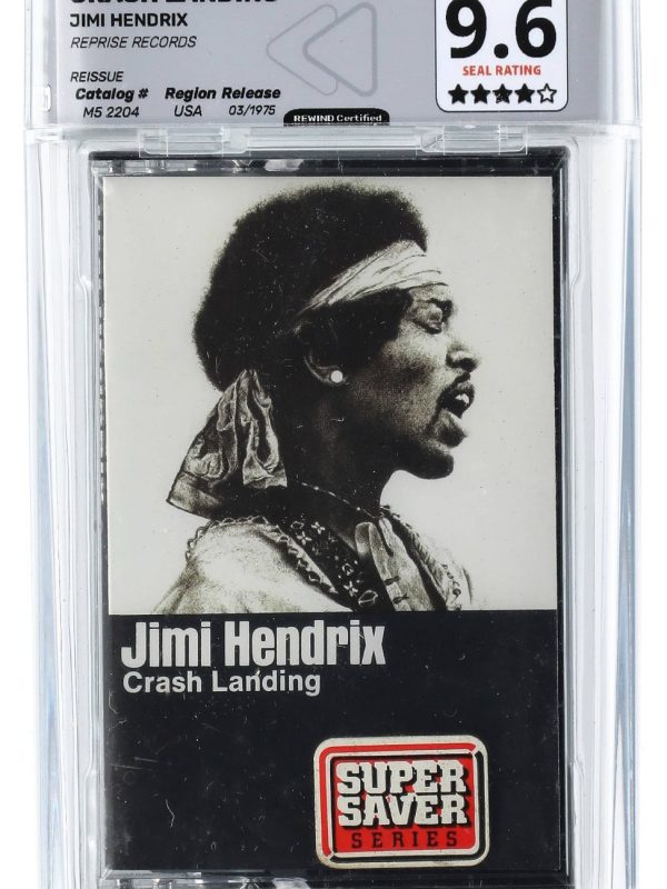 1975 Jimi Hendrix Crash Landing Factory-Sealed Cassette Graded 9.6 by Rewind