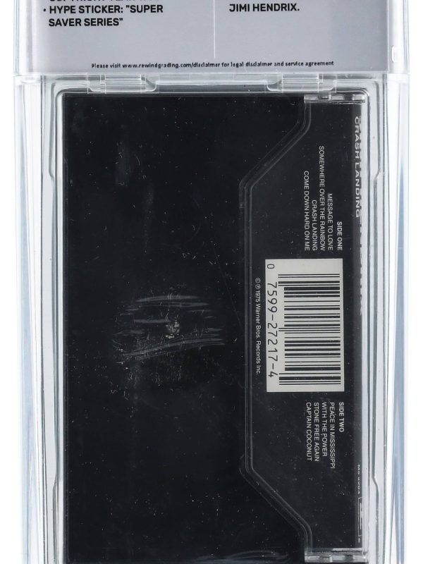 1975 Jimi Hendrix Crash Landing Factory-Sealed Cassette Graded 9.6 by Rewind
