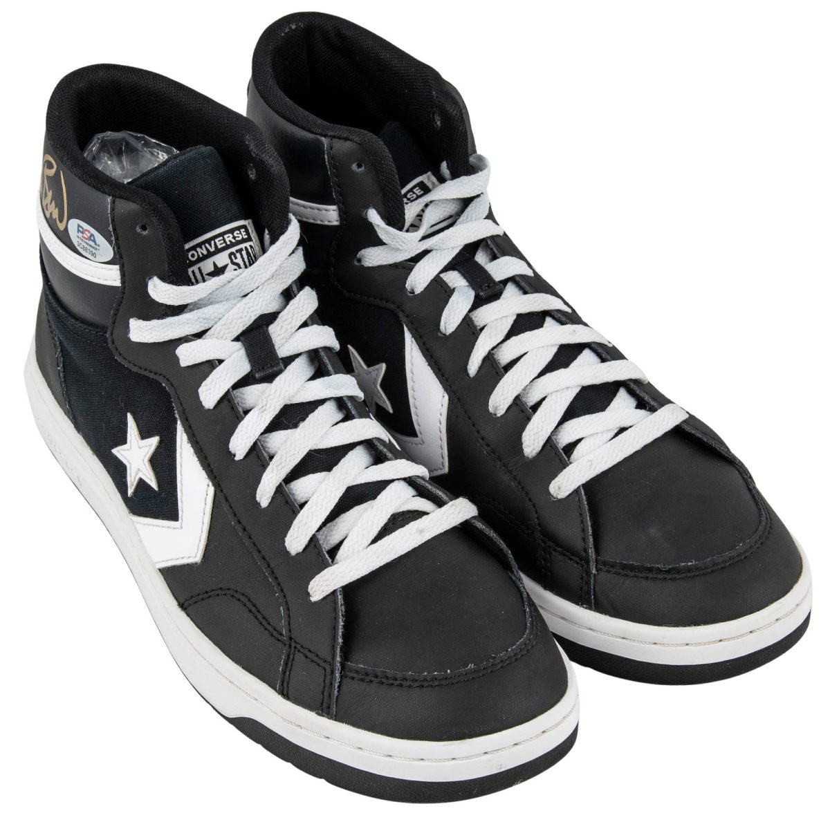 Larry Bird & Magic Johnson Dual-Signed Converse Pair Shoes - PSA Beckett