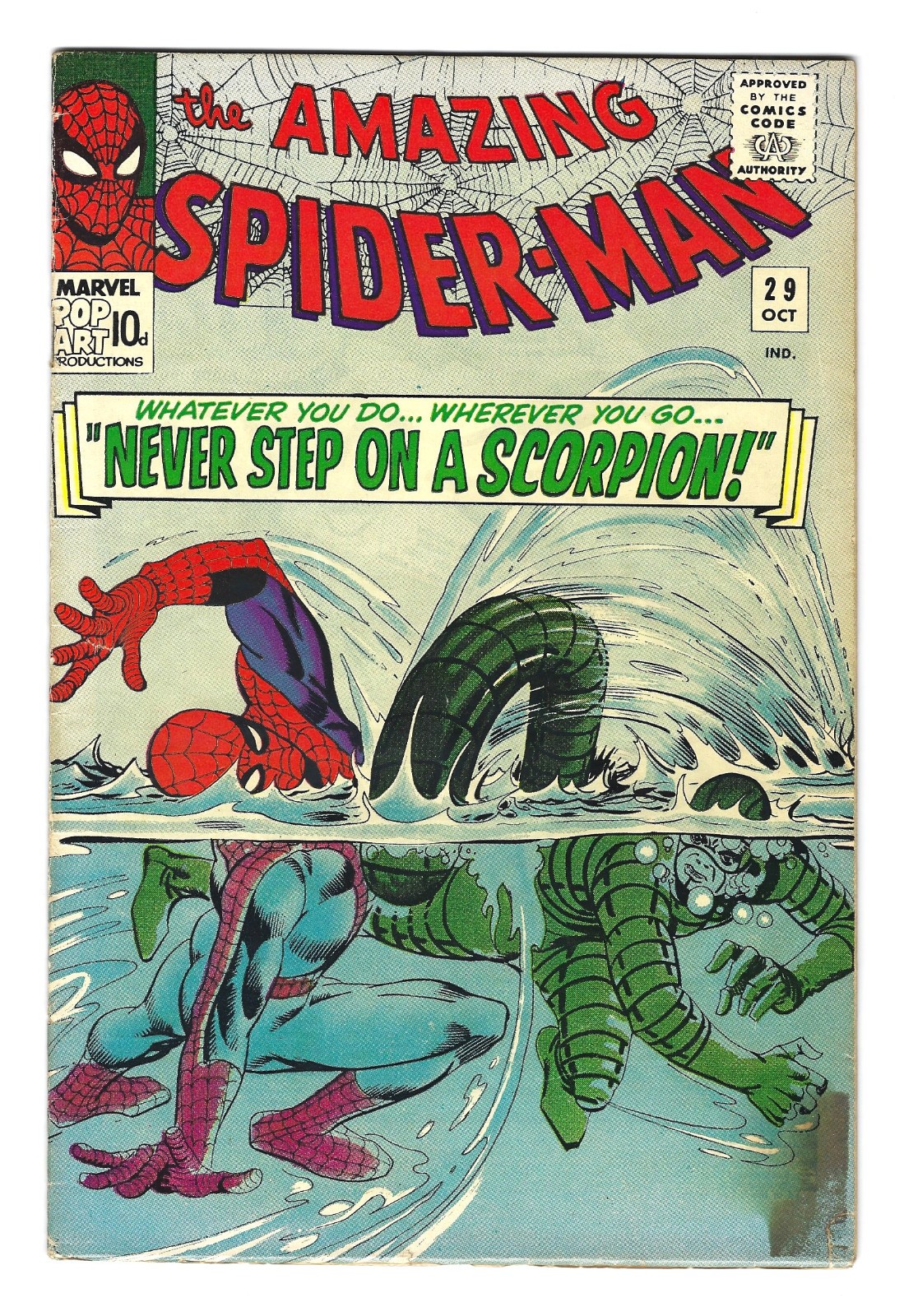 The Amazing Spider-Man #29 (Marvel Comics October 1965) 2nd Scorpion Stan Lee