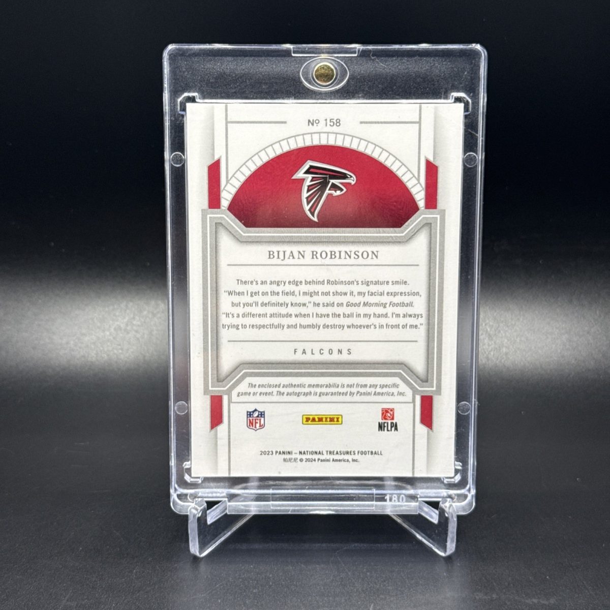 2023 Panini National Treasures - Rookie Patch Autographs Bijan Robinson # /49