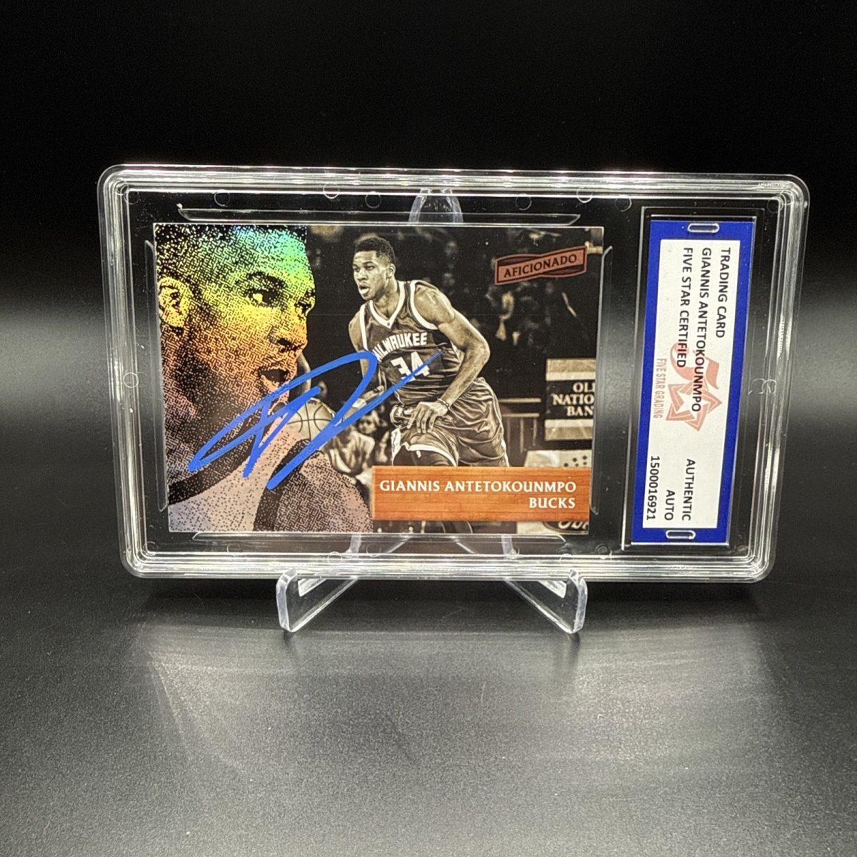 2016-17 PANINI AFICIONADO GIANNIS ANTETOKOUNMPO ON CARD AUTO 5STAR GRADING