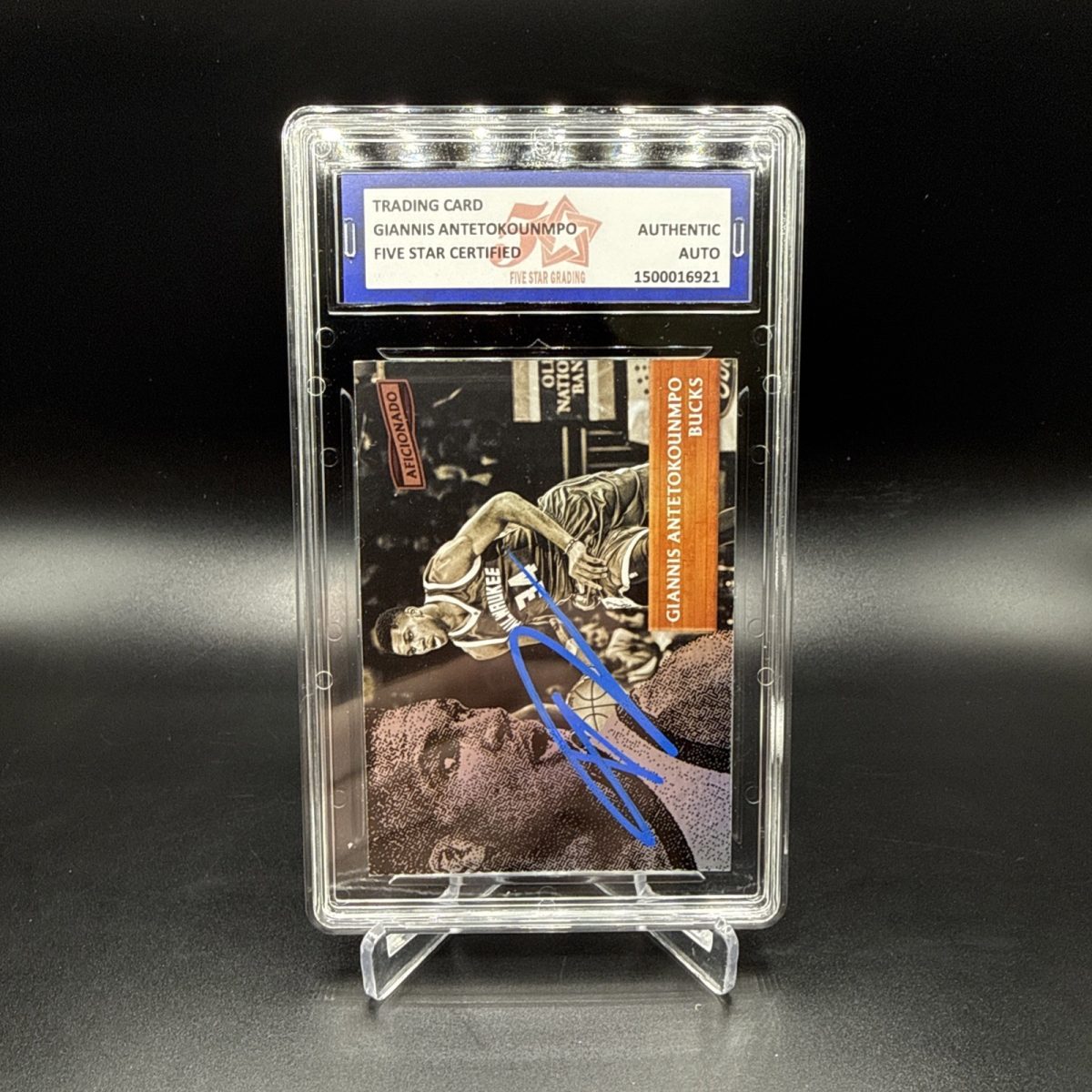 2016-17 PANINI AFICIONADO GIANNIS ANTETOKOUNMPO ON CARD AUTO 5STAR GRADING