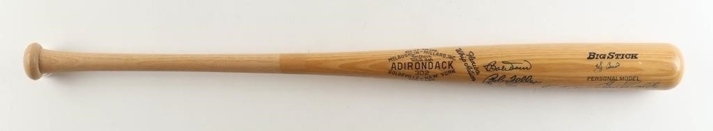 Hall Of Fame Multi Signed Baseball Bat 13 Autographs Yogi Berra, Slaughter PSA