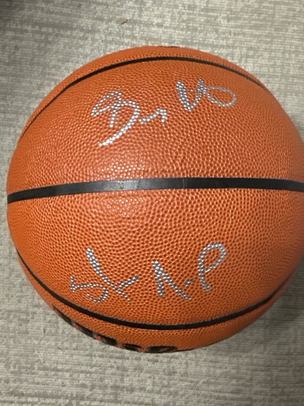 Sonics Gary Payton & Shawn Kemp Authentic Signed Wilson Basketball BAS Witnessed