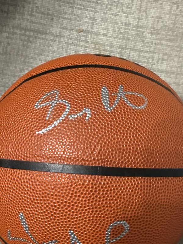 Sonics Gary Payton & Shawn Kemp Authentic Signed Wilson Basketball BAS Witnessed